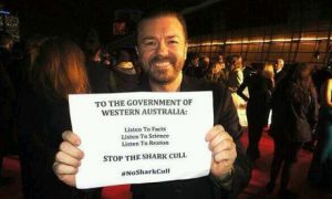 Rickey Gervais no shark cull 