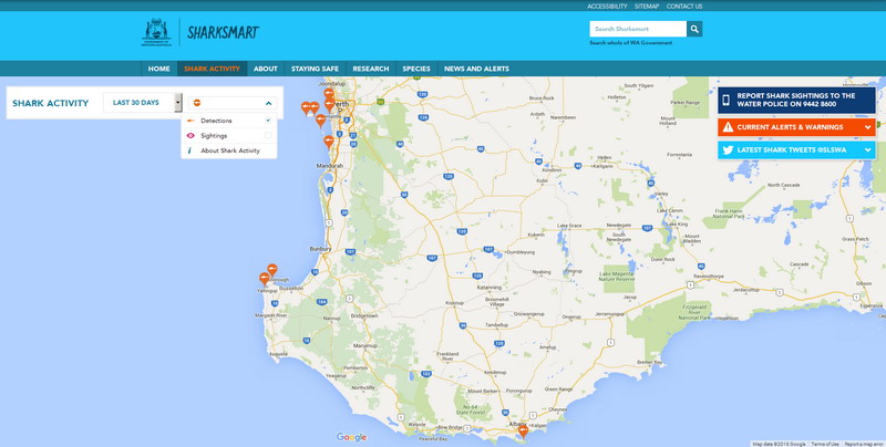 http://www.sharksmart.com.au/shark-activity
