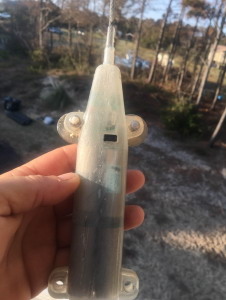 Tiger shark Lexi's recovered SPOT tag. Photo: OCEARCH