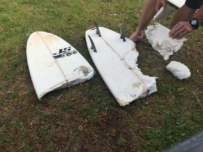 Mr. Rowland's surf board photo: Benny Godwin Facebook