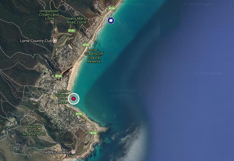 2018-shark_attack_bite_Robert Frostland was at Lorne Beach, Victoria, Australia March 2