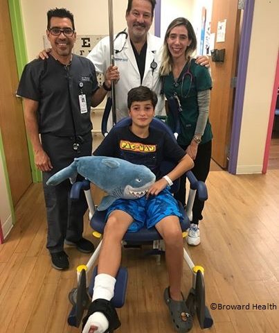 Christian Mariani was bitten by a shark while swimming in Ft. Lauderdale, Florida. 