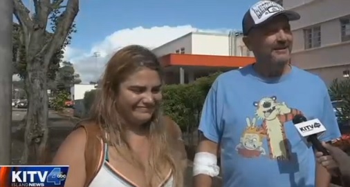 Laurne Russell was bitten by a shark