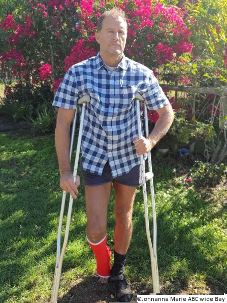 Randall Parker was bitten by a bull shark.