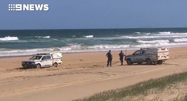 beach in New South Wales where a shark-bitten human leg washed up