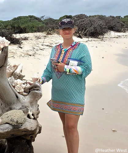 Heather West was bitten on the foot by a lemon shark