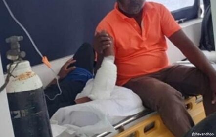 A man is recovering after being bitten on the arm by a shark